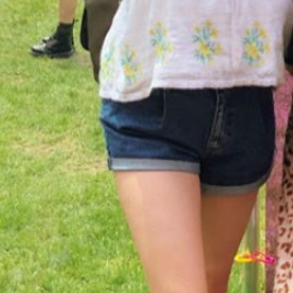 abercrombie and fitch denim shorts high waisted 10